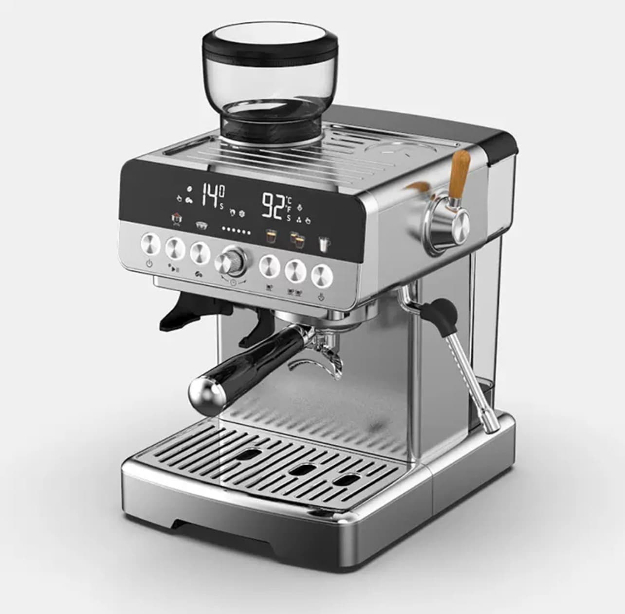 EM3720 Dual Boiler Espresso Machine with Integrated Grinder